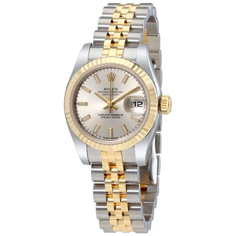 rolex gold and silver women's|20 year old ladies rolex.